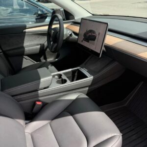 Alternative view of pink 2025 Tesla Model Y